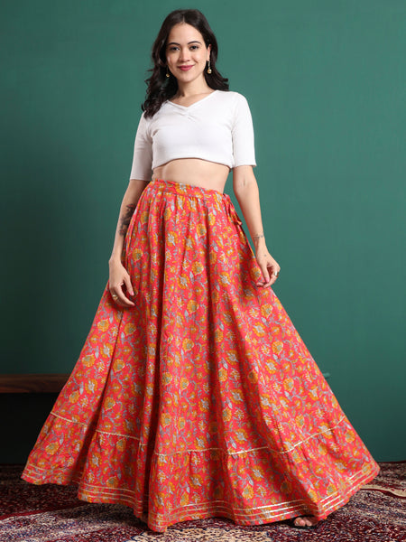 Printed Flared Maxi Skirts