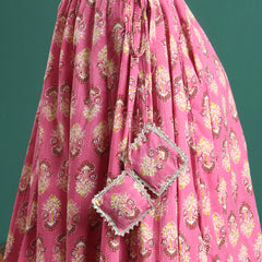 Floral Printed Flared Maxi Skirt