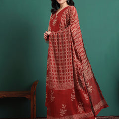 Women Ethnic Motifs Printed Cotton Kurta with Trousers & Dupatta