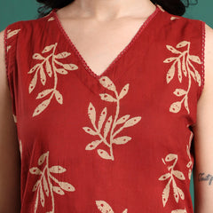 Women Ethnic Motifs Printed Cotton Kurta with Trousers & Dupatta