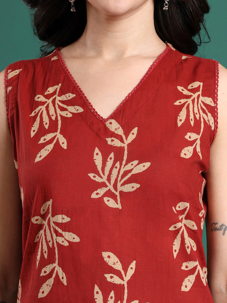 Women Ethnic Motifs Printed Cotton Kurta with Trousers & Dupatta
