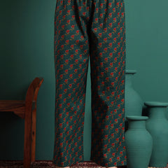 Women Floral Printed Cotton Kurta with Trousers & Dupatta