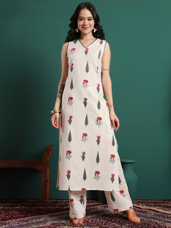 Women Floral Printed Kurta with Trousers