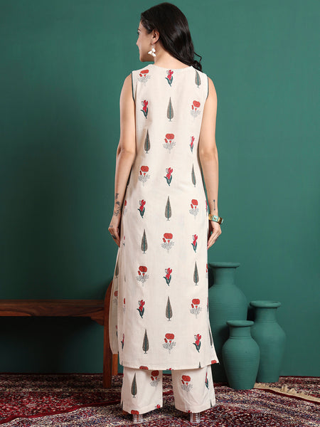 Women Floral Printed Kurta with Trousers