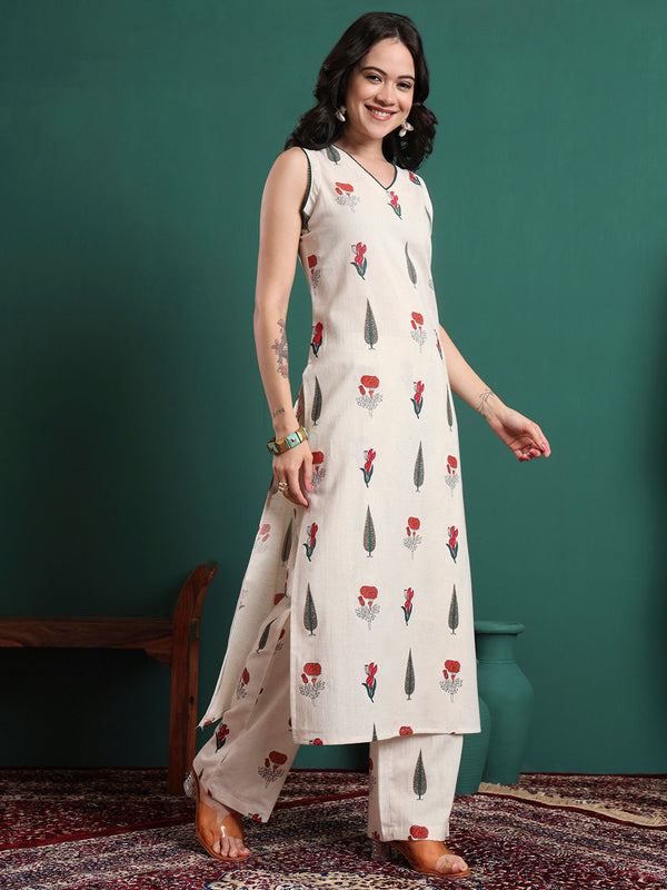 Women Floral Printed Kurta with Trousers
