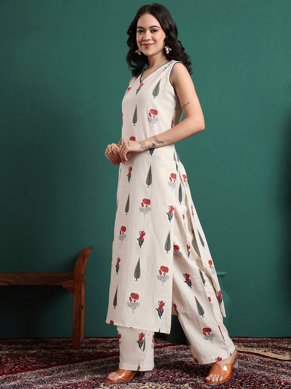 Women Floral Printed Kurta with Trousers