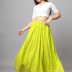 Embellished Flared Maxi Skirts