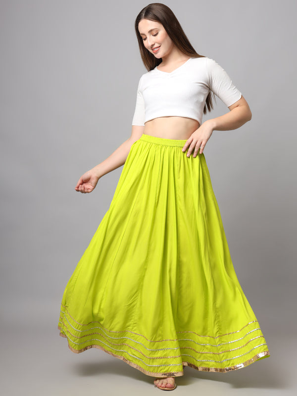 Embellished Flared Maxi Skirts