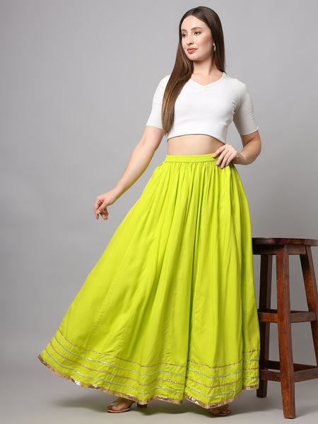 Embellished Flared Maxi Skirts Image
