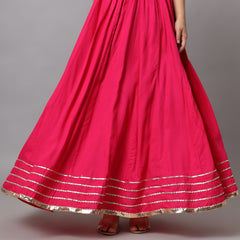 KALINI Flared Maxi Skirt Front