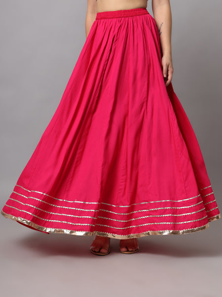 KALINI Flared Maxi Skirt Front