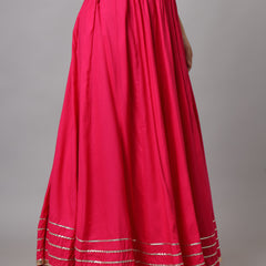 KALINI Flared Maxi Skirt Side
