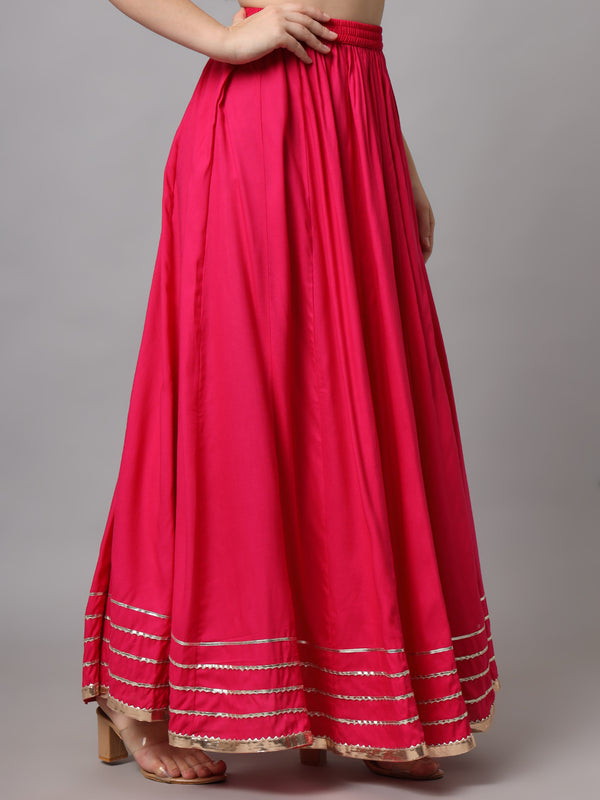 KALINI Flared Maxi Skirt Side