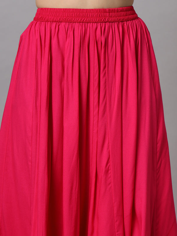KALINI Flared Maxi Skirt Close View