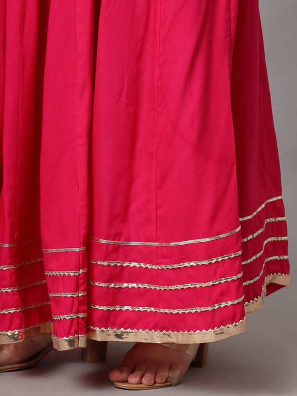 KALINI Flared Maxi Skirt Bottom View