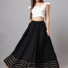 KALINI Flared Maxi Skirt