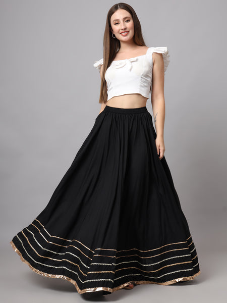 KALINI Flared Maxi Skirt