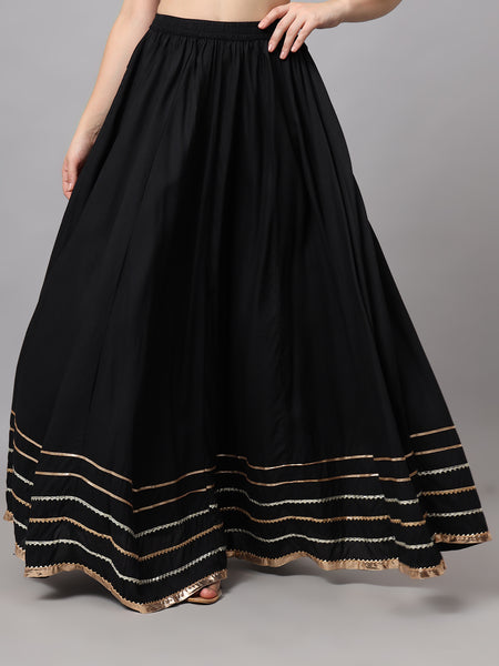 KALINI Flared Maxi Skirt Front