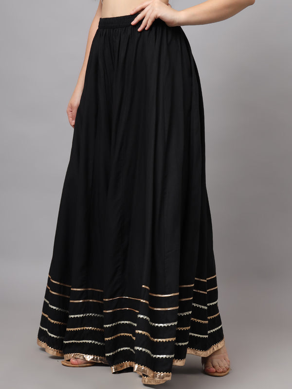 KALINI Flared Maxi Skirt Side