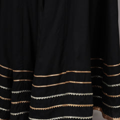 KALINI Flared Maxi Skirt Bottom View