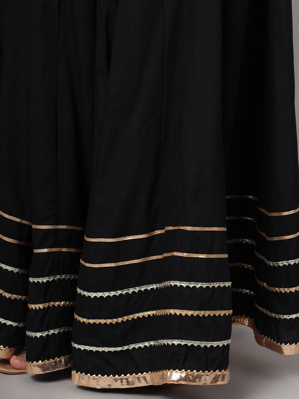 KALINI Flared Maxi Skirt Bottom View