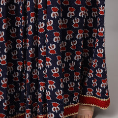 KALINI Printed Flared Maxi Skirt Bottom View