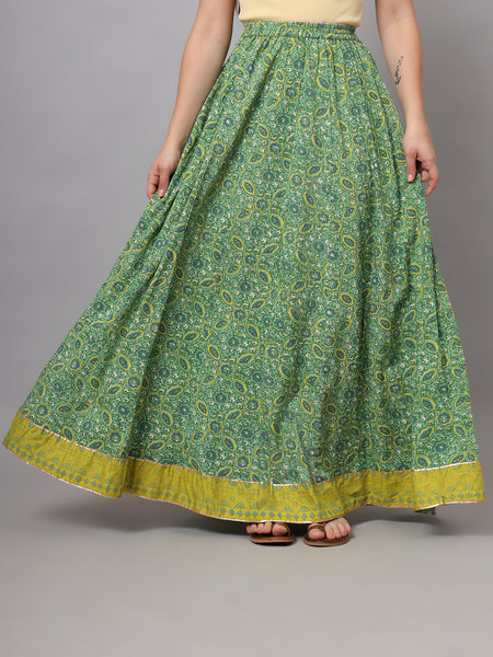Pista Flared Maxi Skirt Front