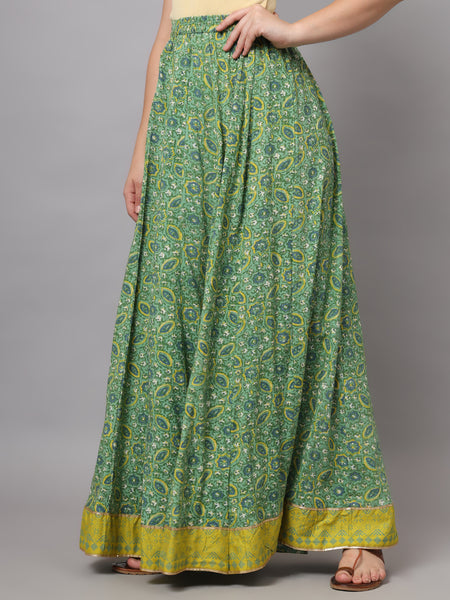 Pista Flared Maxi Skirt Side