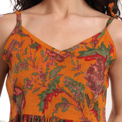Yellow Print Cotton Top Zoomed