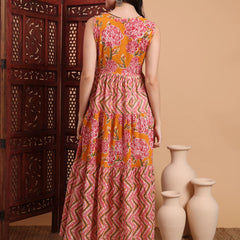 Floral Printed A-Line Maxi Dress