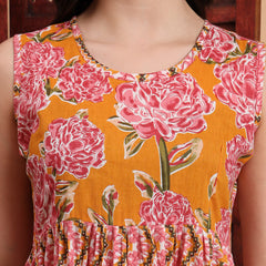 Floral Printed A-Line Maxi Dress