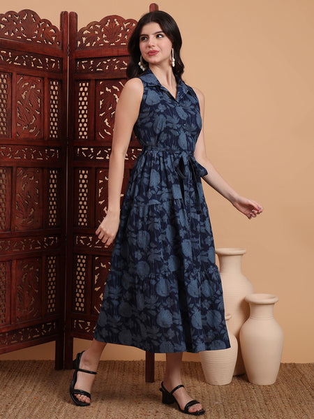 Floral Print A-Line Dress Image