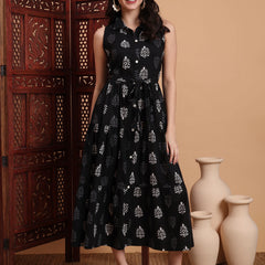 Midi Dress with Belt