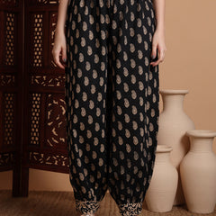 Women Ethnic Motifs Printed Panelled Pure Cotton Kurta with Harem Pants & With Dupatta